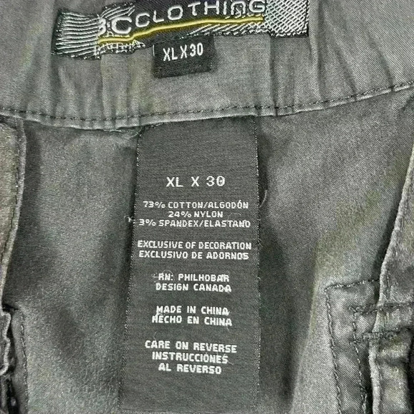 B.C. Clothing Co. Pants Gray Men’s XL x 30” Convertible Zip Cargo Pants/Shorts - Picture 7 of 8